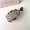 Presilha banana plissada de chifon, presilha vertical, presilha de garra de verão de alta qualidade, presilha para rabo de cavalo na nuca, presilha de cabelo elegante e delicada