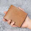 Nova Carteira Masculina Transfronteiriça Slot para Vários Cartões Carteira Casual Retrô Grande Capacidade Carteira de Couro Porta-Moedas Atacado de Fábrica