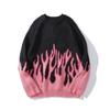 Suéter Cálido para Pareja Elegante Estilo Japonés Holgado Hip-hop High Street Cuello Redondo Cuello Alto Manga Larga Suéter para Hombre y Mujer