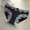 Ropa interior para mujer 100% algodón Nuevo estilo 2025 Algodón 10A Antibacteriano Entrepierna de algodón Encaje Femenino Transpirable Cintura media Pantalones cortos tipo triángulo