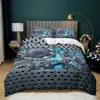Venta caliente transfronteriza Serie de personalidad mecánica Impresión digital Juego de cama de tres piezas Amazon Comercio Exterior venta al por mayor de textiles para el hogar