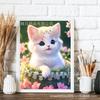 Comercio exterior transfronterizo caliente lindo gato pintura de diamantes figura grupal diamante redondo diamante completo diamante cuadrado DIY pintura decorativa para sala de estar al por mayor