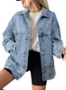 Exportación Transfronteriza Nueva Europea y Americana Amazon Temu Moda Chaqueta de Mezclilla para Mujer Suelta y Versátil Chaqueta de Mezclilla para Primavera y Otoño