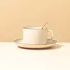 Xícara de café de cerâmica, caneca, xícara para latte art, pequena xícara de café de luxo estilo europeu, 8ml