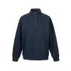 Ropa Vintage 25 Otoño Nueva Tendencia Estilo Americano Marca Color Sólido Simple Línea Dividida Cuello Alto Medio Cremallera Sudadera