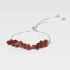 Joyería europea y americana nueva venta caliente pulsera de cadena ajustable pulsera de grava de cristal natural regalo pequeño fresco damas