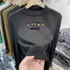 Y2041# Camisa Base de Veludo com Gola Semialta para Meninas Roupas de Primavera e Outono com Camiseta Infantil Roupa de Outono e Inverno para Crianças Médias e Grandes Moda