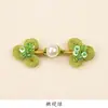 Nuevo botón de estilo chino cheongsam, botón de tres anillos tejido a mano con cuentas, botón de chaleco de traje Tang, accesorio de ropa
