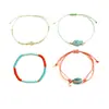 Conjunto de Pulseras Apilables Estilo Divertido de Vacaciones Transfronterizas Europeas y Americanas Pulsera Trenzada de Concha Perla Pescado Cerámico de Color Contrastante Goteando Aceite