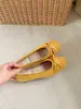 Zapatos planos de mariposa brisa suave de la tarde, bailarinas, zapatos plateados retro franceses de suela blanda, zapatos rojos estilo abuela primavera-verano