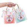 Bolsa pequena para presente de aniversário de jardim de infância caixa transparente vazia bolsa de mão para presente bolsa de presente infantil lanches saco fosco