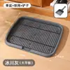 Inodoro extra grande para perros pequeños, medianos y grandes, diseño de panel plano con valla alta para evitar salpicaduras, viene con un soporte, venta al por mayor desde el fabricante