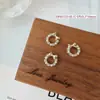 Novos Acessórios para Nail Art de Laço de Guirlanda de Natal, Liga Metálica Super Brilhante Estilo Japonês Incrustada com Diamantes e Pérolas, Decorações de Diamante para Unhas de Guirlanda