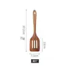 Espátula de Madeira de Acácia Conjunto de Utensílios de Cozinha Conjunto de Ferramentas de Cozinha Escumadeira Colher Colher de Sopa Colher Escorredora Colher de Arroz Conjunto de Colheres para Macarrão Transfronteiriço