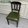 Mesa Redonda Plegable Retráctil de Madera Maciza Estilo Medieval y Combinación de Sillas Mesa Ovalada Retro Francesa Americana para Apartamento Pequeño