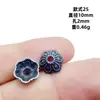 En stock al por mayor, retención de color duradera, tapas de flor gris hierro, tapas de cuentas, estilo vintage, accesorios para pulseras y joyería DIY