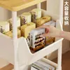 Estante de almacenamiento tipo carrito pequeño, multicapa, con ruedas, para uso doméstico, adecuado para cocina y baño, una solución de almacenamiento versátil para varios artículos