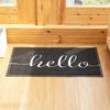 Alfombrilla de PVC con anillo de alambre para puerta de entrada, estilo nórdico, con letras, antideslizante, para limpiar el barro de los zapatos