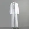 Traje Transfronterizo de Algodón Puro de Camisa y Pantalón Europeo y Americano Primavera y Verano 2025 Nuevo Traje Casual de Manga Larga Holgado para Mujer
