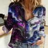 Camisa de manga larga con estampado 3D de lobo transfronterizo europeo y americano con imagen personalizada, nueva moda de comercio exterior de otoño para mujer, venta al por mayor