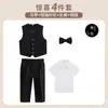 Traje Infantil Otoño e Invierno Nuevo Estilo Niños Flor Británica Vestido de Boda Niños Pequeños y Medianos Vestido de Cumpleaños de un Año Entrega