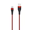 Cabo de Dados Tipo-C Trançado Extensão de Carregamento Super Rápido 6A 2m Adequado para Celulares Huawei Honor Vivo Android Apple