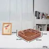 Cesta Tejida de Mimbre Sintético para Frutas y Sándwiches, Cesta para Pan Estilo Japonés, Cesta para Panecillos al Vapor, Cesta de Almacenamiento para el Hogar en la Sala de Estar, Bandeja de Mimbre con Doble Asa
