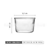 Vaso de vidrio para flan, resistente a altas temperaturas, transparente, con tapa, vaso para yogur, especial para leche con doble piel, vaso de vidrio apto para horno, tazón pequeño, tazón para postre