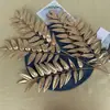 Casamento Flores artificiais douradas flor de plástico grama para pendurar no teto do salão de casamento folha de ginkgo madeira hortênsia flor falsa nebulosa