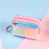Bolsa para monedas Femenina Mini Compacta Linda de mano Transparente PVC Portátil Conveniente Llavero Almacenamiento de monedas Cartera pequeña