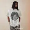 2025 verão nova marca de moda americana amantes masculinos e femininos plus size solto pulôver manga curta camiseta adolescente