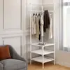 Prateleira de Canto para Quarto, Cabide Simples, Cabide para Estudante de Supermercado, Prateleira de Armazenamento, Cabide de Roupa de Canto Doméstico para Interior
