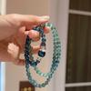Pulseira de Pérolas Irregulares Imitação Barroca Rosa Púrpura Doce Luxo Leve Família Rica Elegante Ornamentos de Mão para Amor