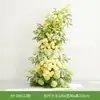 Flores Amarillo-Verdes Artificiales Hy-Dm11 para Decoración de Boda, Set Floral Amarillo Ganso, Corona de Arreglo Floral de Boda Nupcial
