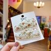 Estilo Ins Transfronterizo Europeo y Americano Accesorios para el Cabello para Niños Encaje Estampado Pinza Bb Clip para Cabello de Bebé Clip para Flequillo Lateral Set de Dos Piezas