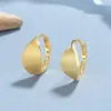 Aretes de Hoja para Mujer Plata de Ley 925 Nueva Moda Pequeño Fresco Aro de Oreja Simple Versátil Ins Joyería de Oreja Elegante
