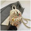 Mochila Pequeña Graffiti de Nicho para Mujer 2025 Nueva Moda Verano Linda Gran Capacidad Estilo Coreano Mochila de Viaje