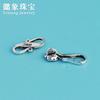 925 Intime prata acessórios de cristal contas DIY pulseira jóias acessórios laço S fivela gancho de peixe fivela trançada corda acessórios