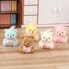 Oso Crema Lindo Oso Barriga Oso Micro Comida Juego DIY Pegamento Crema Resina con Casa de Muñecas Juguete de Escritorio Adornos