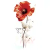 Pegatinas de Tatuaje Temporales de Flor Nueva de Colores para Brazo Transfronterizas, Rosa Roja Grande, Impermeables y a Prueba de Sudor, Pegatinas Temporales Desechables, Flores Realistas