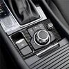 Adequado para Mazda 3 Angksera Fibra de Carbono Painel de Câmbio Moldura de Botão Multimídia Adesivo de Modificação Interna Acessórios