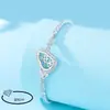 Pulseira de Prata 925 Esterlina com Diamantes Inteiros em Forma de Cabaça com Cravação Vazia para Inlay DIY, Nó de Borboleta Ajustável Estilo Nacional