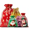 Bolsas de Regalo Navideñas con Cordón de Fábrica, Bolsas para Empaquetar Regalos de Navidad, Bolsas de Almacenamiento, Bolsas de Regalo para Fiestas