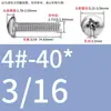 Tornillos de Cabeza Pan Cruzada de Acero Inoxidable Estándar Británico y Americano con Agujero Pasante Hueco y Agujeros para Tornillo Roscados Unc/Unf