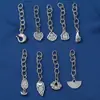 Plata de Ley S925 Cadena de Extensión Pez Pequeño Abanico de Loto Cadena de Cola Cadena Media Vieja Retro con Cadena Material Hecho a Mano DIY