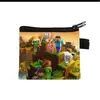 Monedero de Minecraft de Venta Caliente Transfronterizo, Mini Cartera Corta para Niños, Portallaves Portátil para Tarjeta de Acceso, Venta al por Mayor
