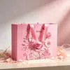 Bolsas de compras prontas, sacolas de papel sem alça, sacolas de papelão branco de cor sólida, sacolas de presente para cosméticos com estampas