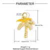 Alas Europeas y Americanas Pluma Árbol de Coco DIY Colgante de Circonita Cúbica Mujeres Cactus Paraguas Collar Pulsera Accesorios de Joyería
