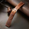 Nueva Correa de Reloj de Cuero Genuino Italiano de Gama Alta Correa de Reloj Suave de Piel de Vaca para Hombres y Mujeres Correa de Reloj de Cuero de Aceite y Cera Retro 18-22mm