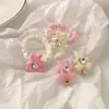 Anel de Cabelo Ursinho Coração de Menina Alta Textura Corda de Cabelo Amor Bola Grossa Cabeça Laço de Cabelo Adorno de Cabeça Acessórios de Cabelo
